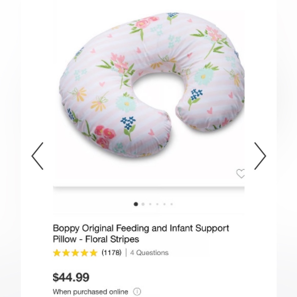 Floral Boppy pillow *EUC*